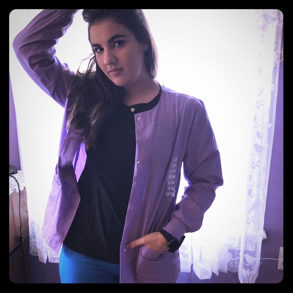 NWT Lavender purple scrub jacket